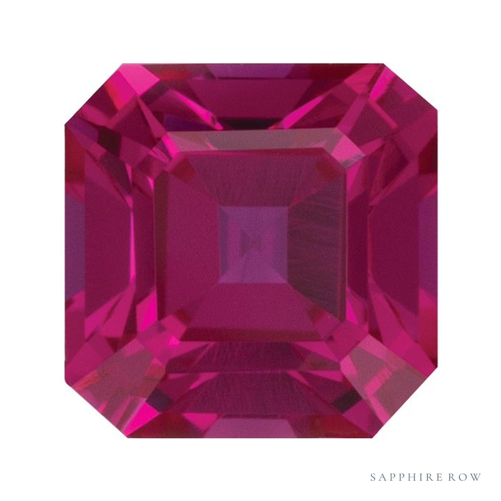 5 mm Asscher Lab-Grown Ruby — Sapphire Row · cut4