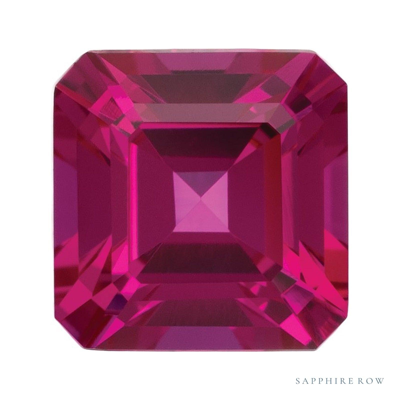 6 mm Asscher Lab-Grown Ruby — Sapphire Row · cut4