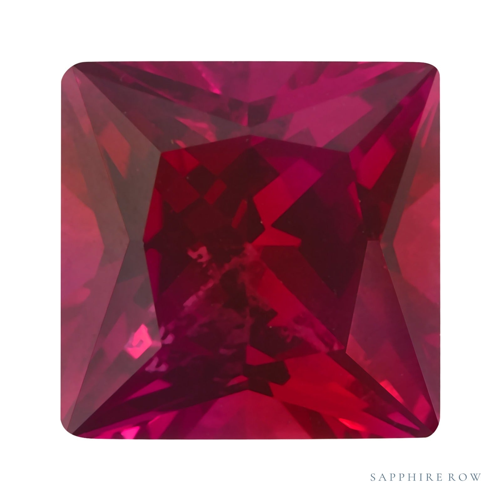 6 mm Square Lab-Grown Ruby — Sapphire Row · cut4