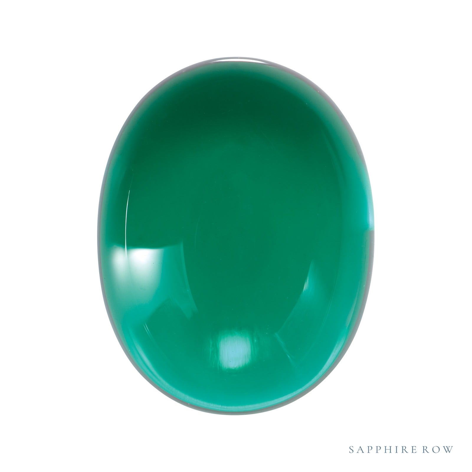 6 x 4 mm Oval Lab-Grown Emerald — Sapphire Row · cut4