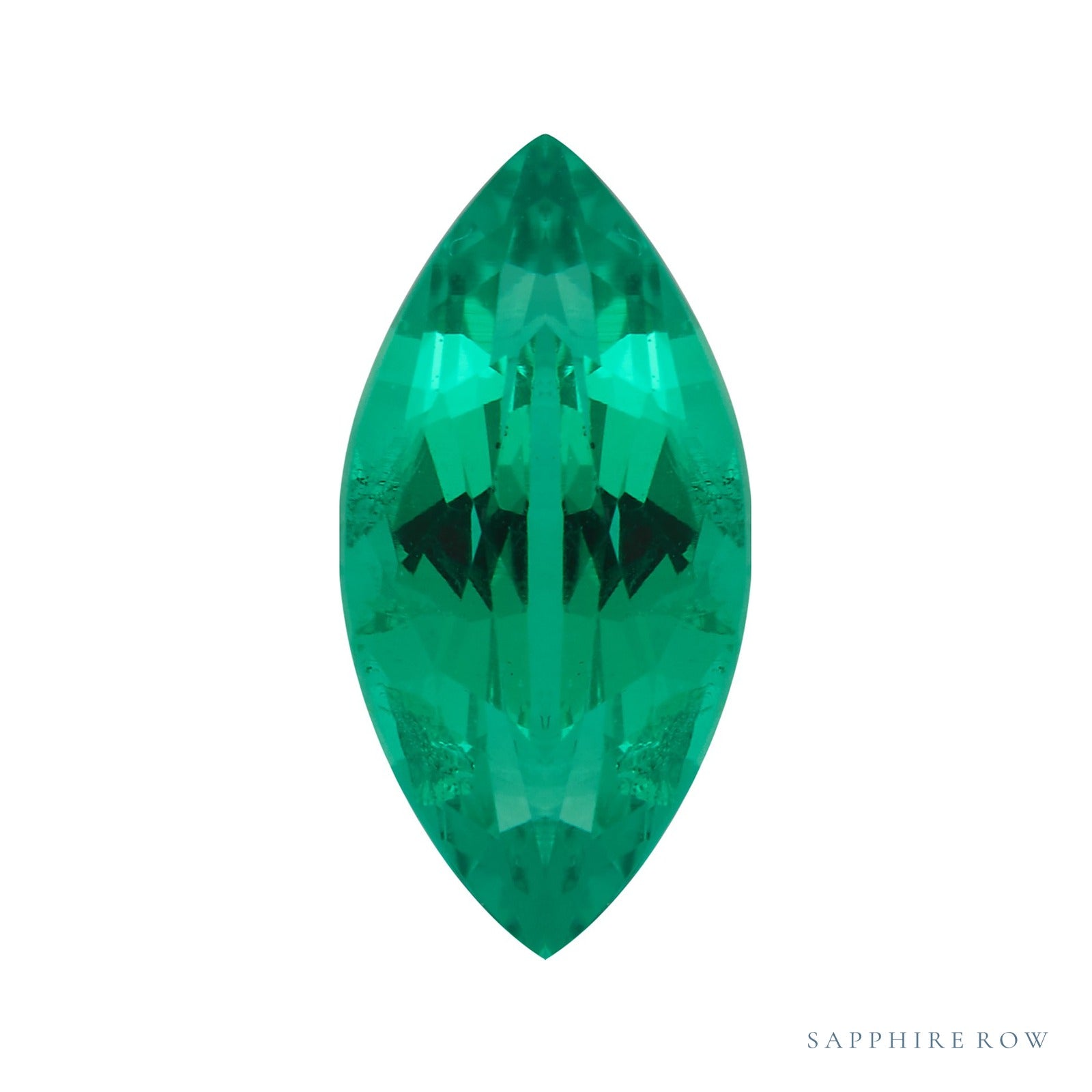 9 x 4.5 mm Marquise Lab-Grown Emerald — Sapphire Row · cut4