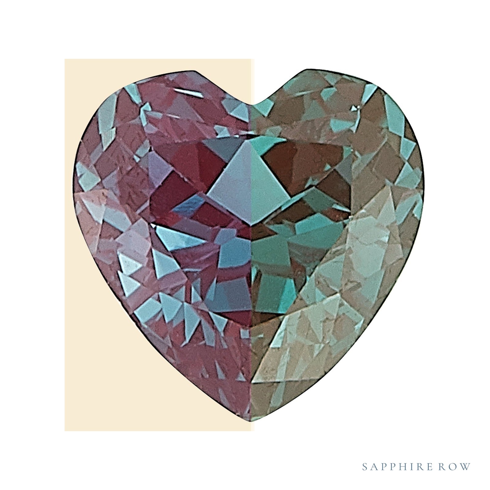 6 mm Heart Lab-Grown Alexandrite — Sapphire Row · cut4