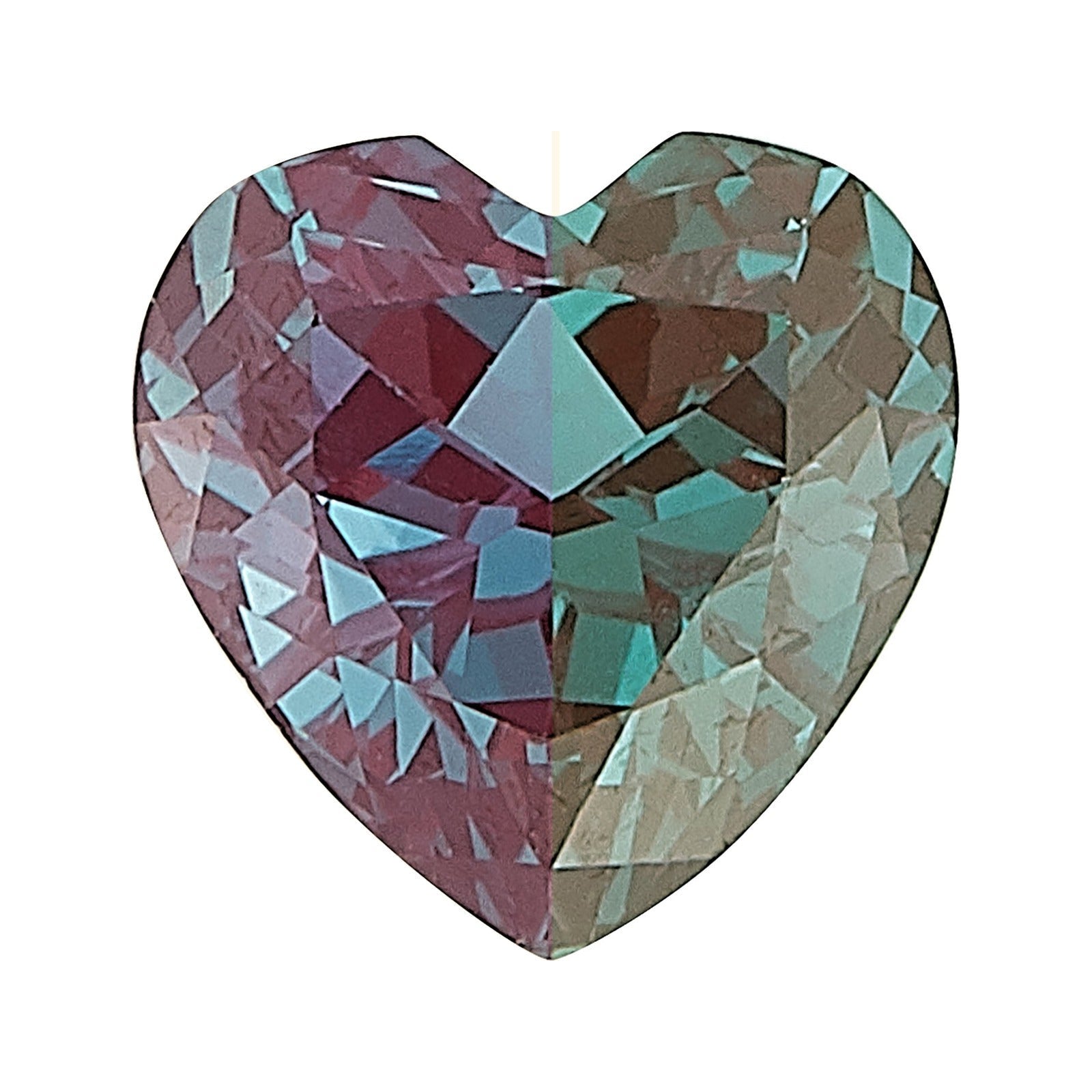 7 mm lab-grown color change alexandrite, heart cut | Sapphire Row · cut7