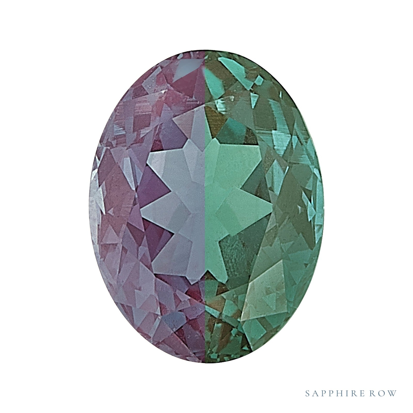 6x4 mm lab-grown color change alexandrite, oval cut | Sapphire Row · cut7