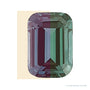 9x7 mm lab-grown color change alexandrite, emerald cut | Sapphire Row · cut4