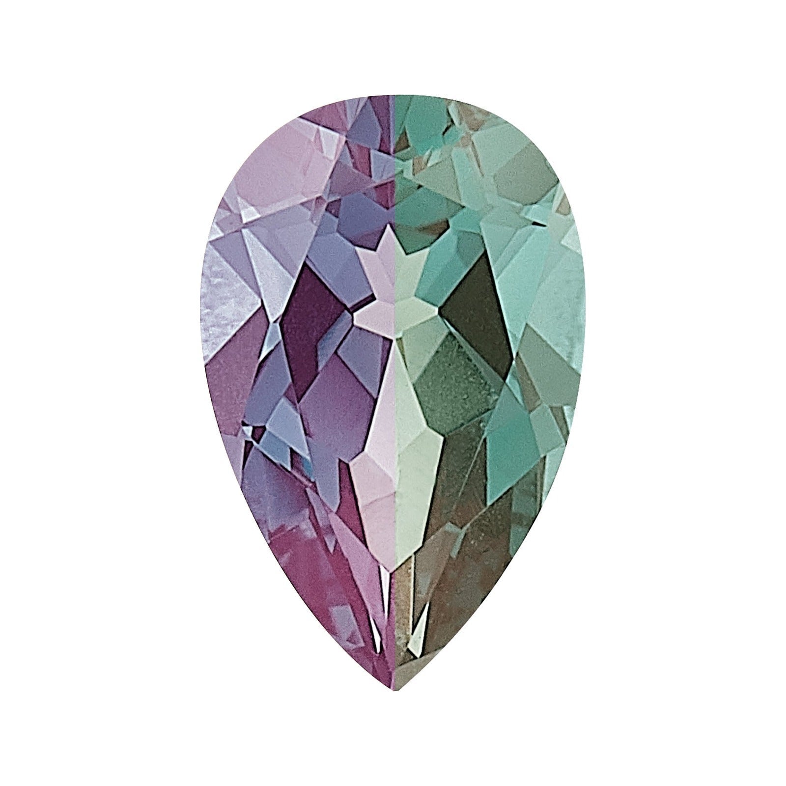 10x7 mm lab-grown color change alexandrite, pear cut | Sapphire Row · cut7