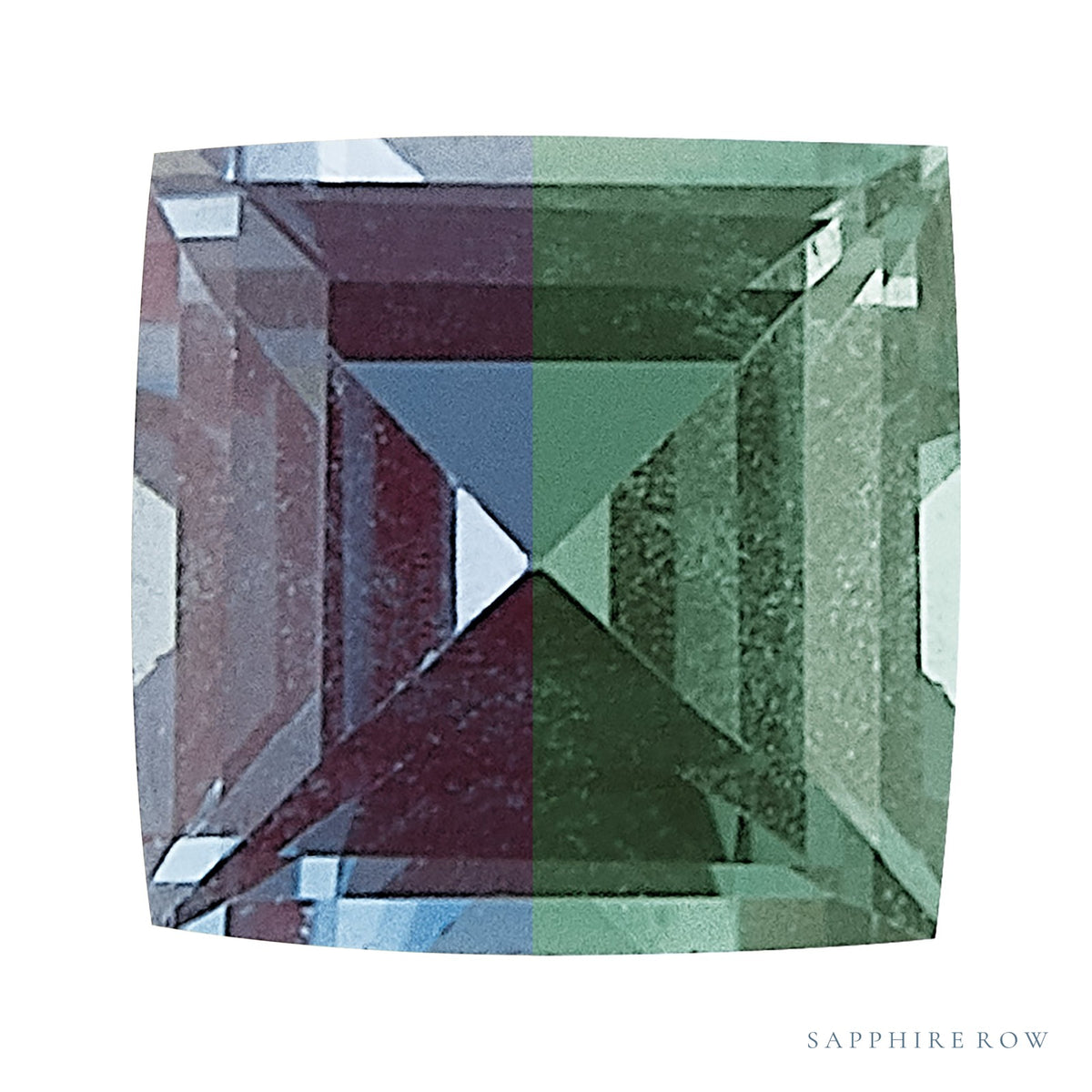 4 mm lab-grown color change alexandrite, square cut | Sapphire Row · cut7