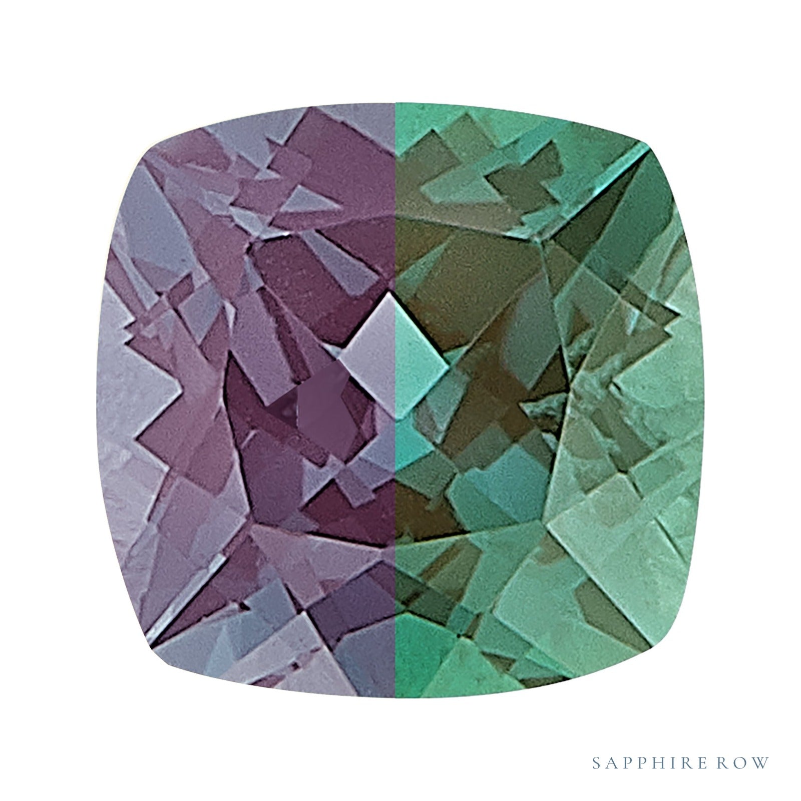 8 mm lab-grown color change alexandrite, cushion cut | Sapphire Row · cut7