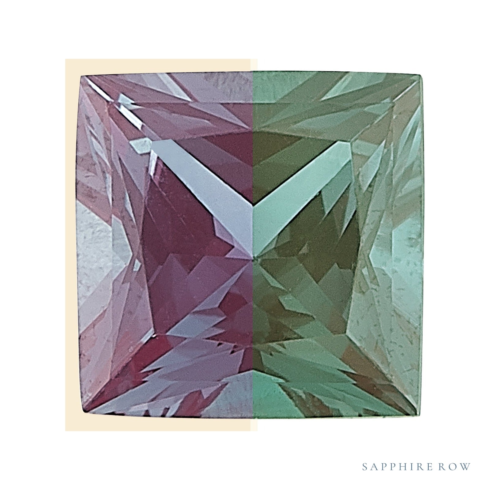 6 mm Square Lab-Grown Alexandrite — Sapphire Row · cut4