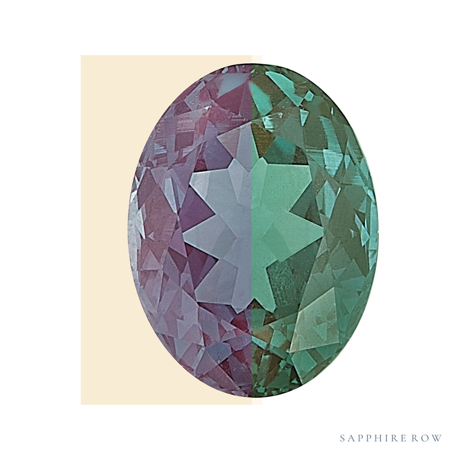 10 x 8 mm Oval Lab-Grown Alexandrite — Sapphire Row · cut4