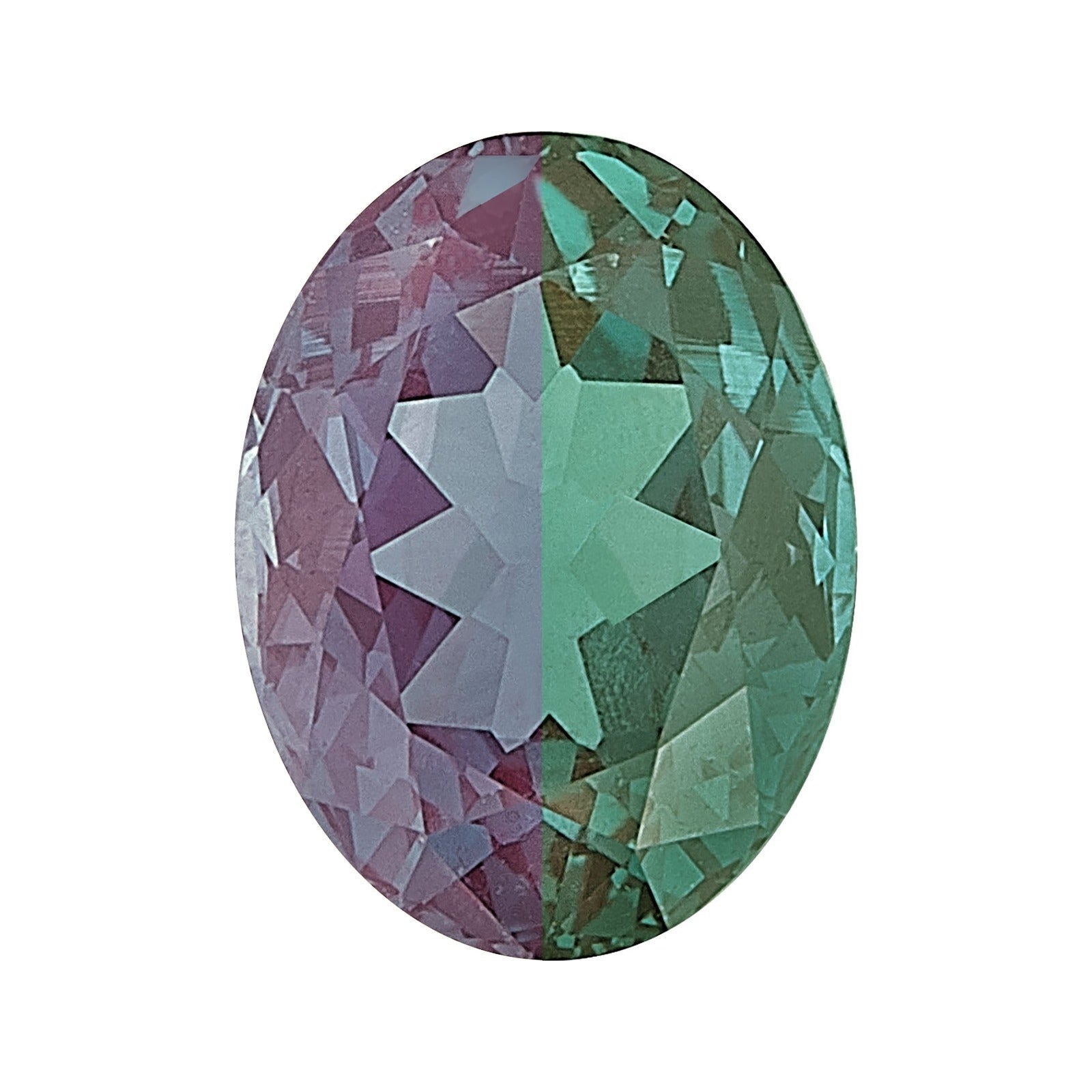 10x8 mm lab-grown color change alexandrite, oval cut | Sapphire Row · cut7