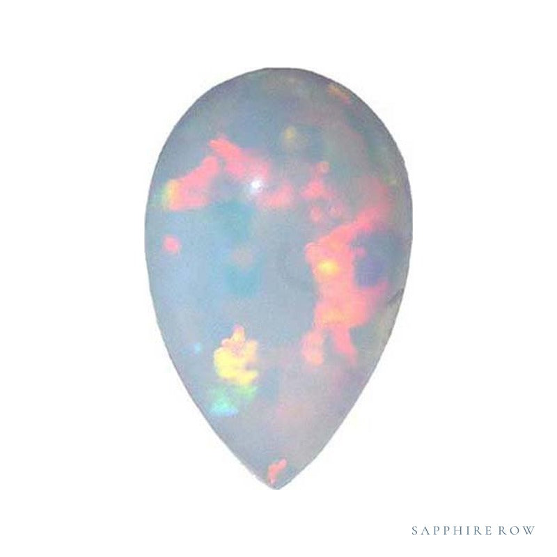 7x5 mm lab-grown white opal, pear cut | Sapphire Row · cut7