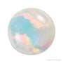 5 mm lab-grown white opal, round cut | Sapphire Row · cut4