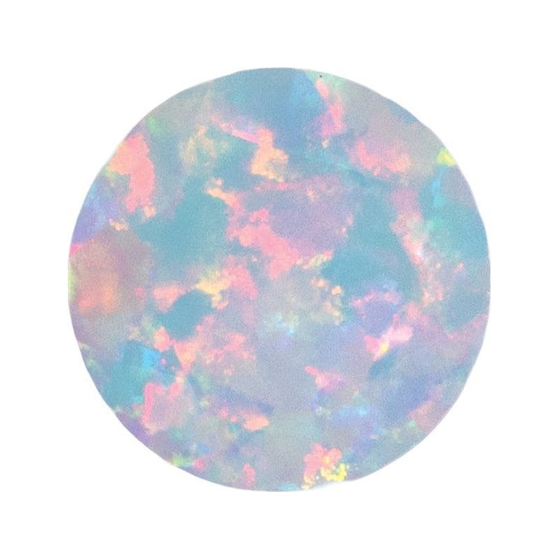 5 mm lab-grown white opal, round cut | Sapphire Row · cut7