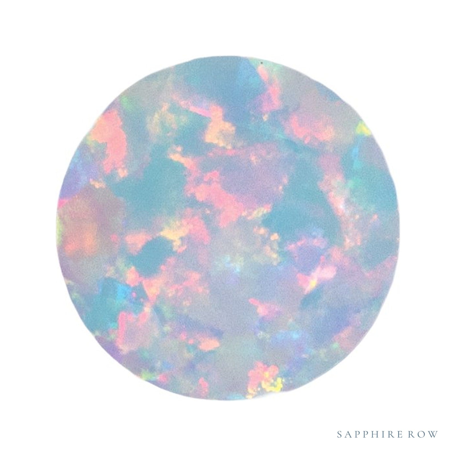 5 mm lab-grown white opal, round cut | Sapphire Row · cut4