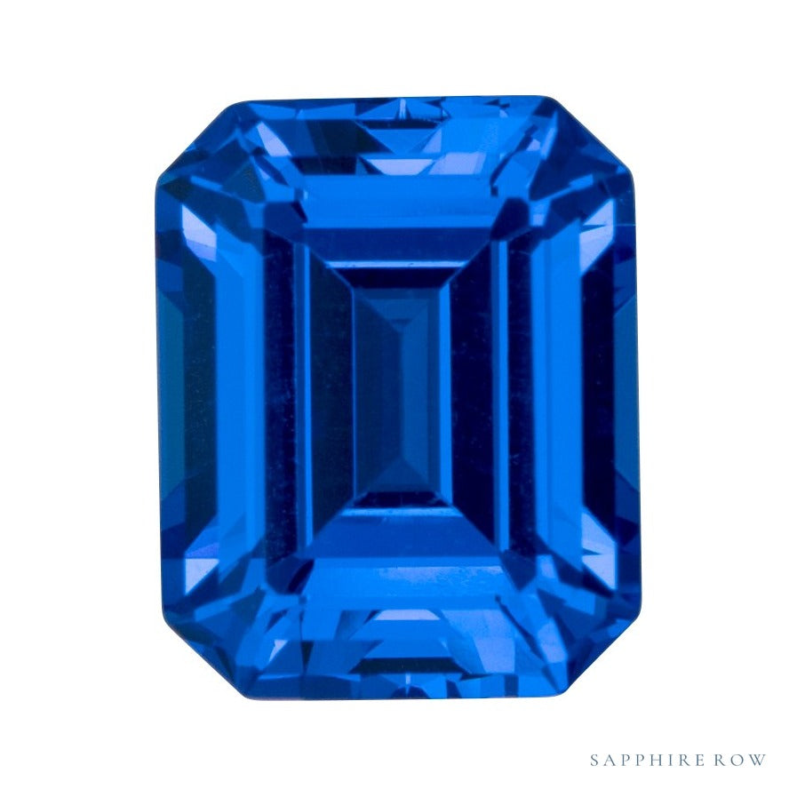 10x8 mm lab-grown blue spinel, emerald cut | Sapphire Row · cut6