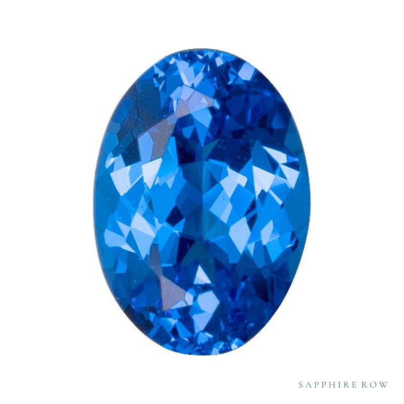 12x10 mm lab-grown blue spinel, oval cut | Sapphire Row · cut6