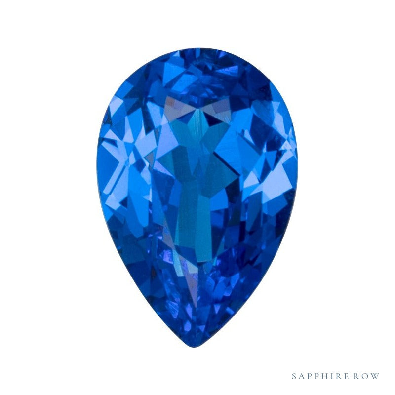 8x5 mm lab-grown blue spinel, pear cut | Sapphire Row · cut7
