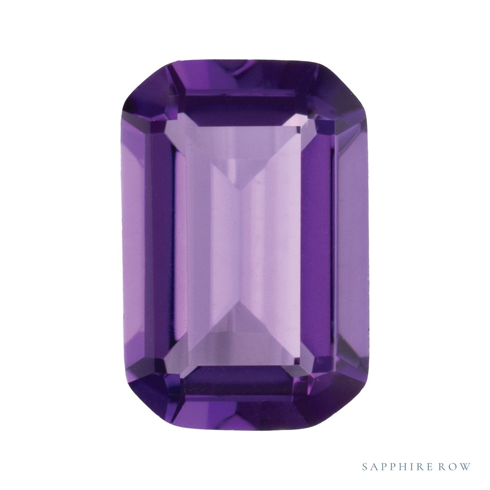 6x4 mm lab-grown purple amethyst, emerald cut | Sapphire Row