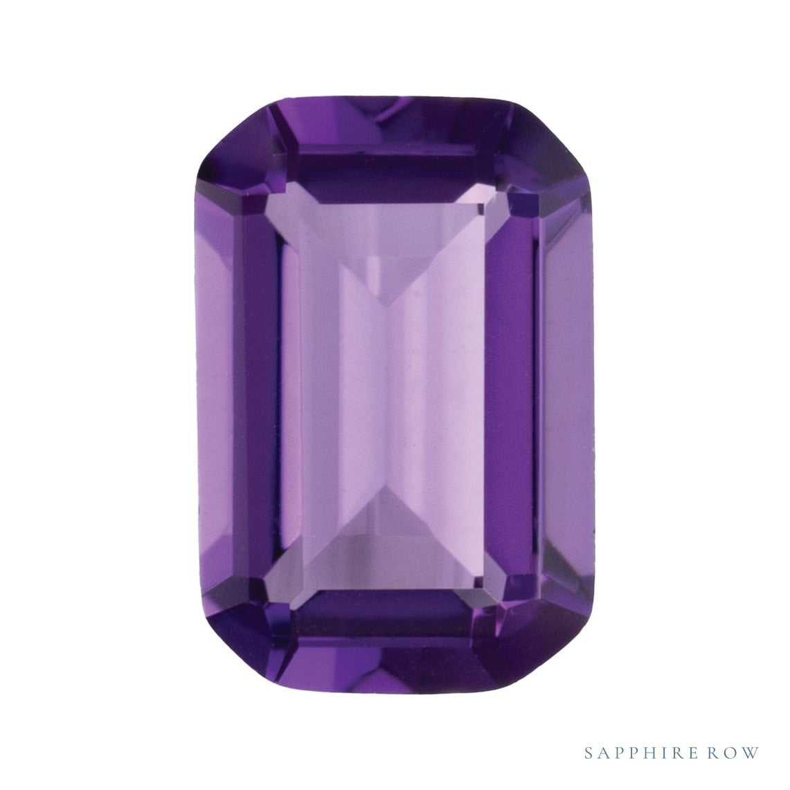6x4 mm lab-grown purple amethyst, emerald cut | Sapphire Row · cut6