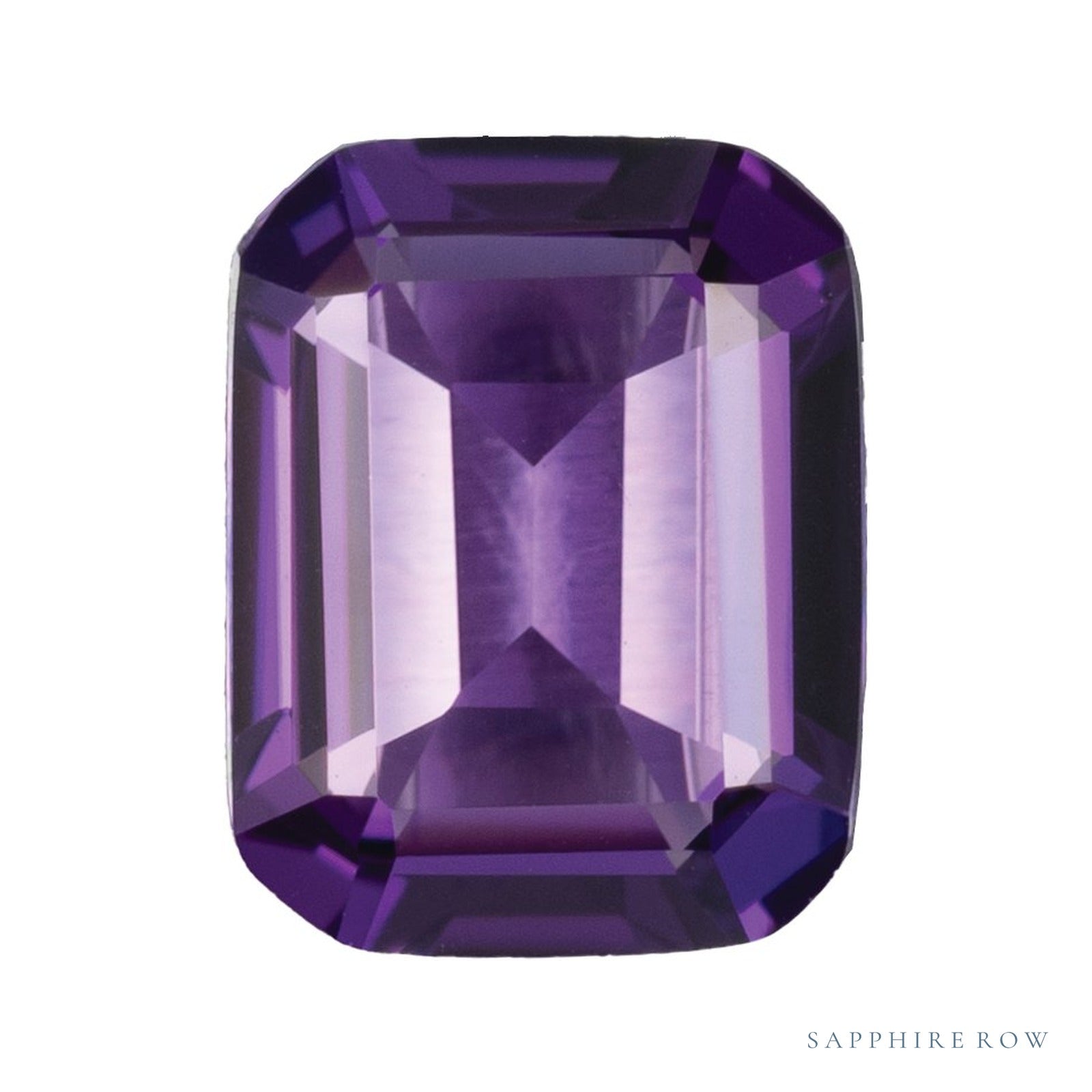 9 x 7 mm Emerald Lab-Grown Amethyst — Sapphire Row · cut4