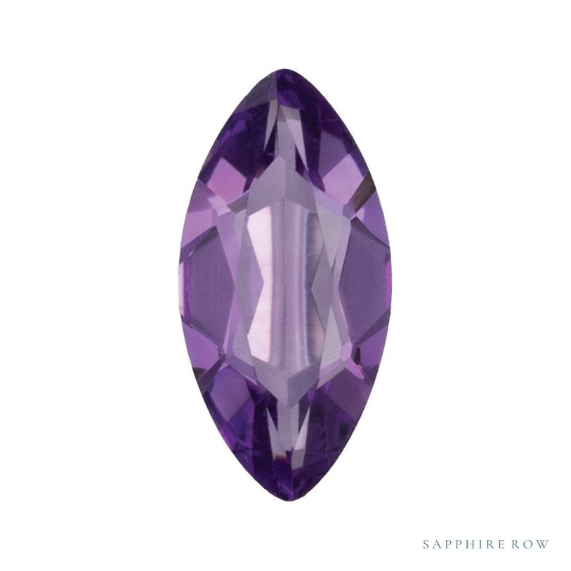 7x3.5 mm lab-grown purple amethyst, marquise cut | Sapphire Row · cut7