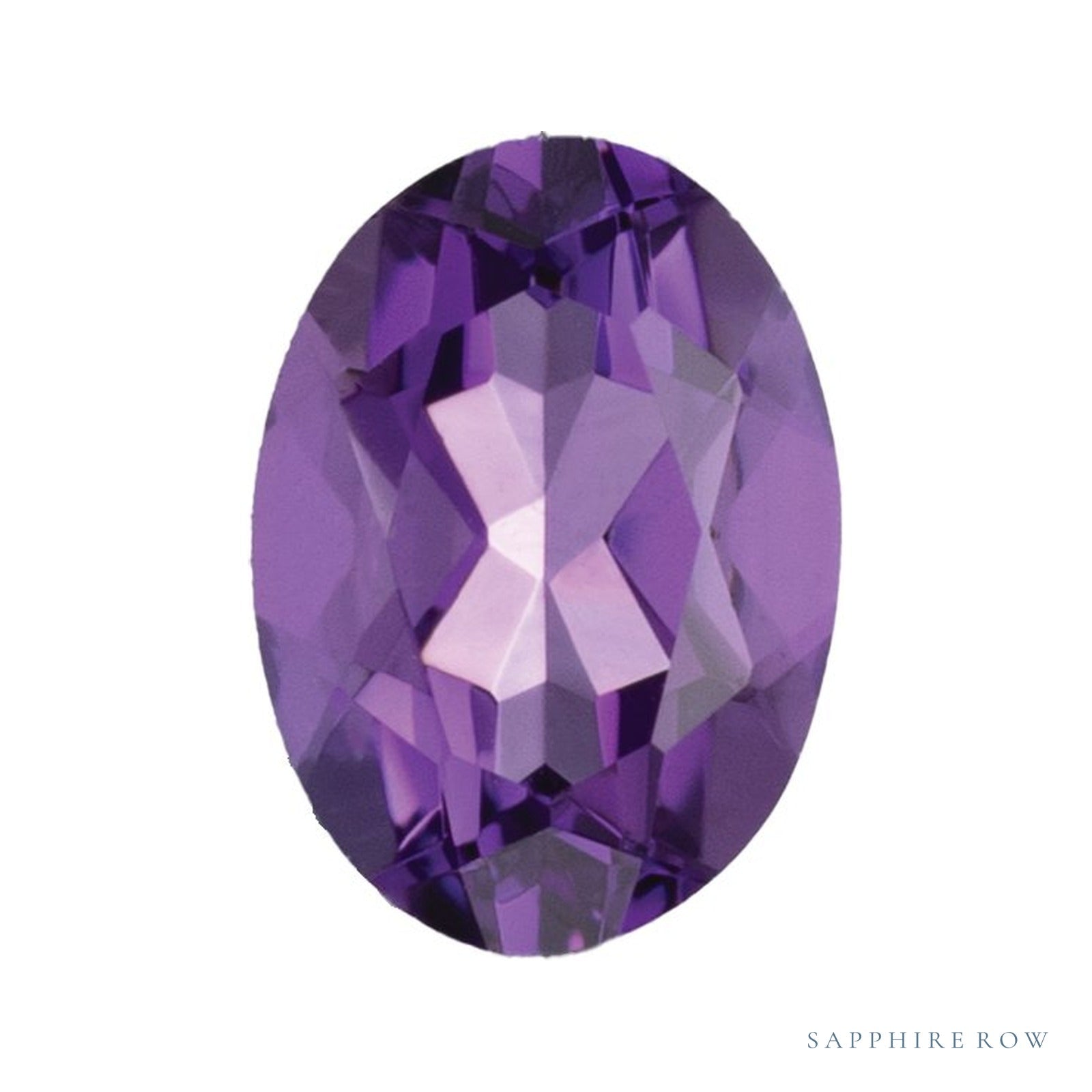 7 x 5 mm Oval Lab-Grown Amethyst — Sapphire Row · cut4