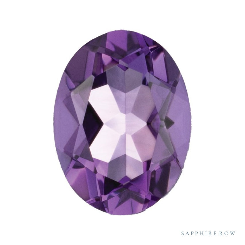 8x6 mm lab-grown purple amethyst, oval cut | Sapphire Row · cut6
