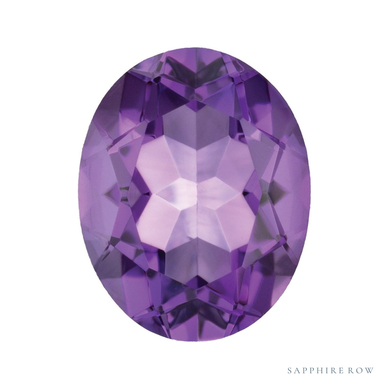 10 x 8 mm Oval Lab-Grown Amethyst — Sapphire Row · cut4