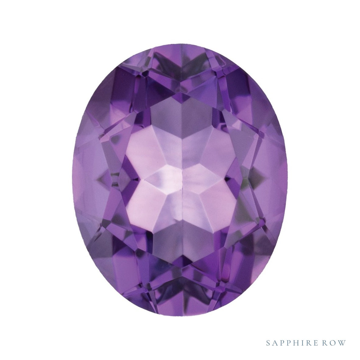 10x8 mm lab-grown purple amethyst, oval cut | Sapphire Row · cut6