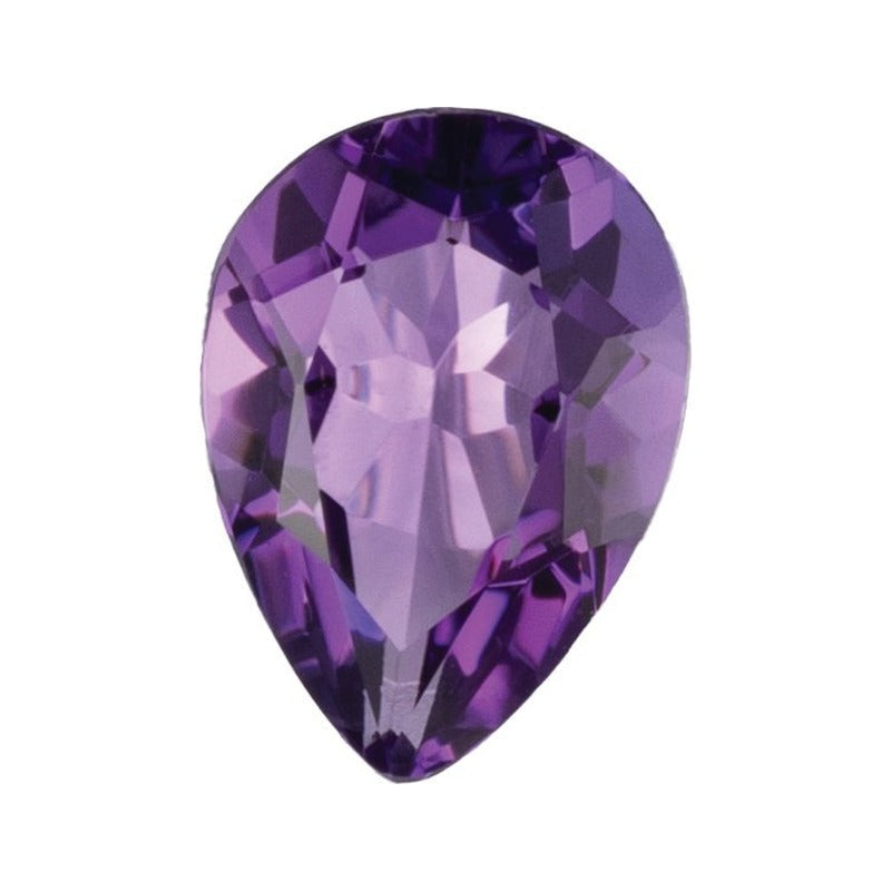 7x5 mm lab-grown purple amethyst, pear cut | Sapphire Row · cut7
