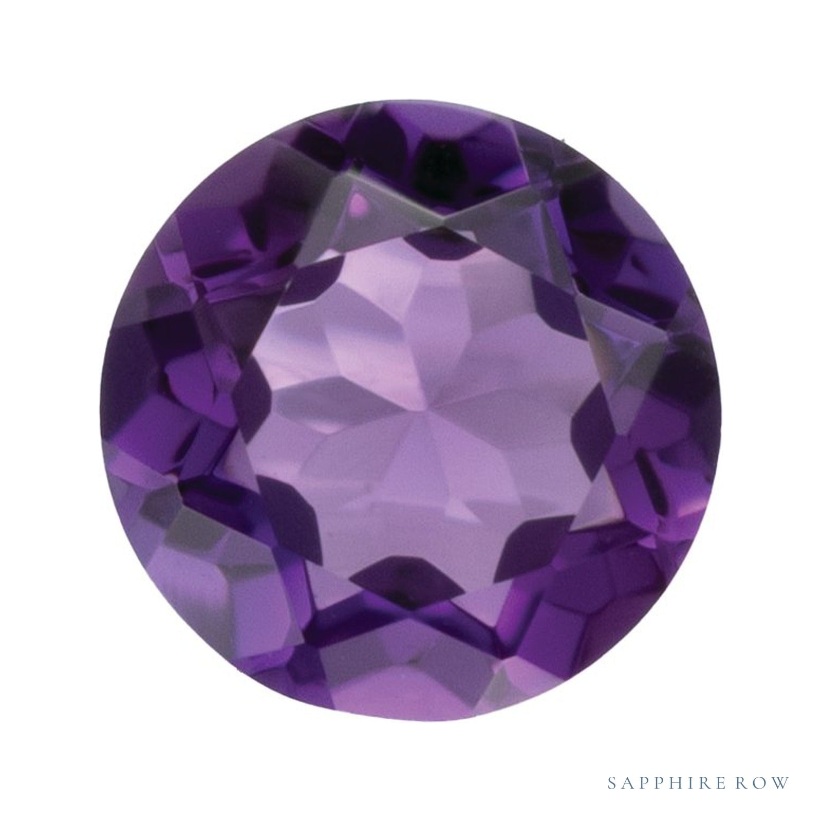 6 mm Round Lab-Grown Amethyst — Sapphire Row · cut4