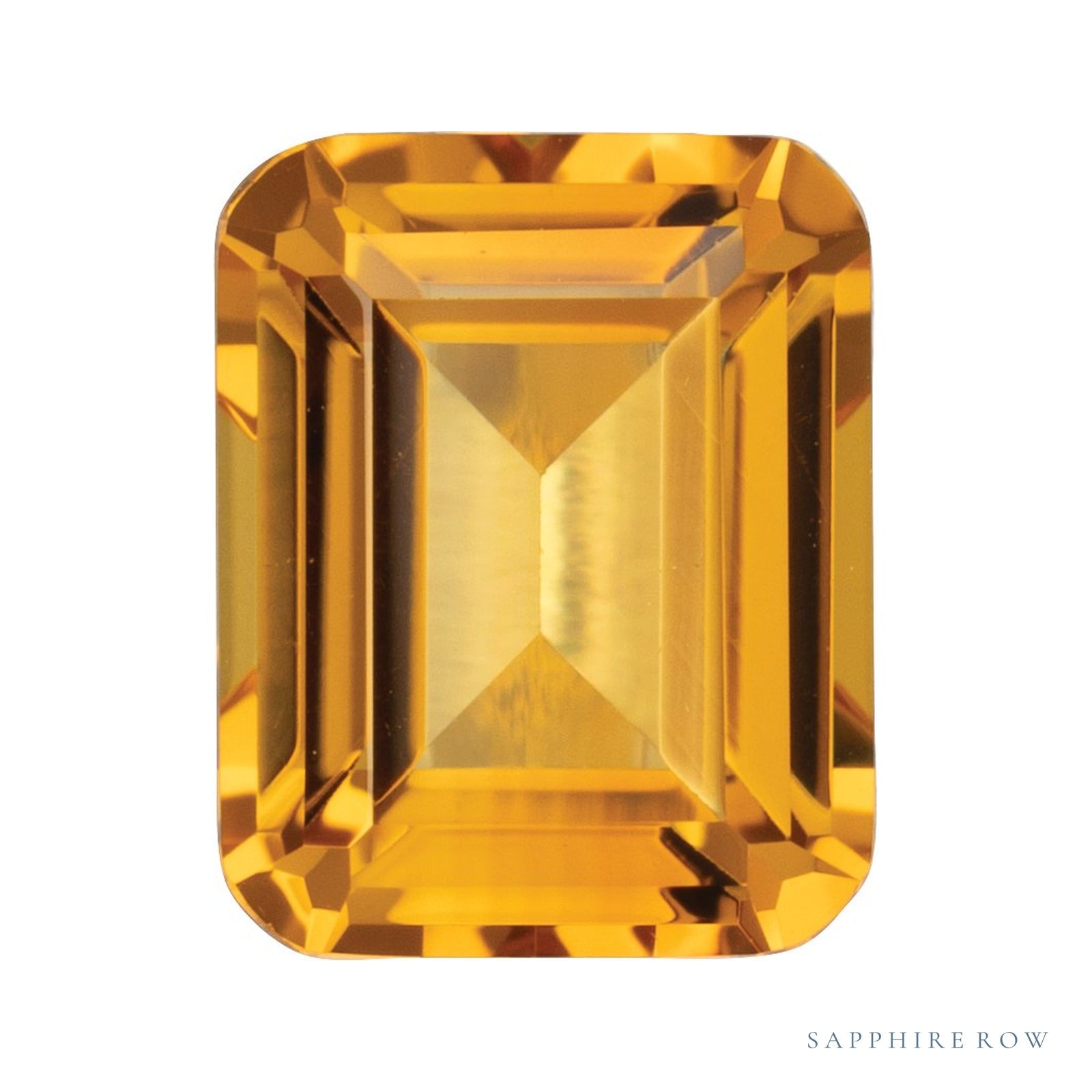 10 x 8 mm Emerald Lab-Grown Citrine — Sapphire Row · cut4