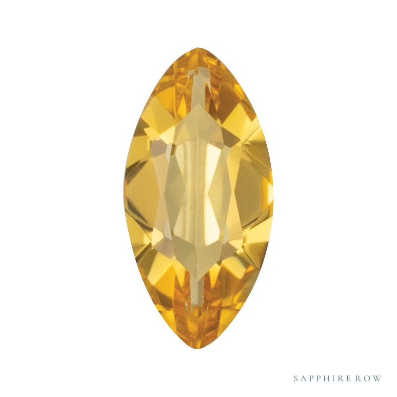 7x3.5 mm lab-grown orange citrine, marquise cut | Sapphire Row · cut7
