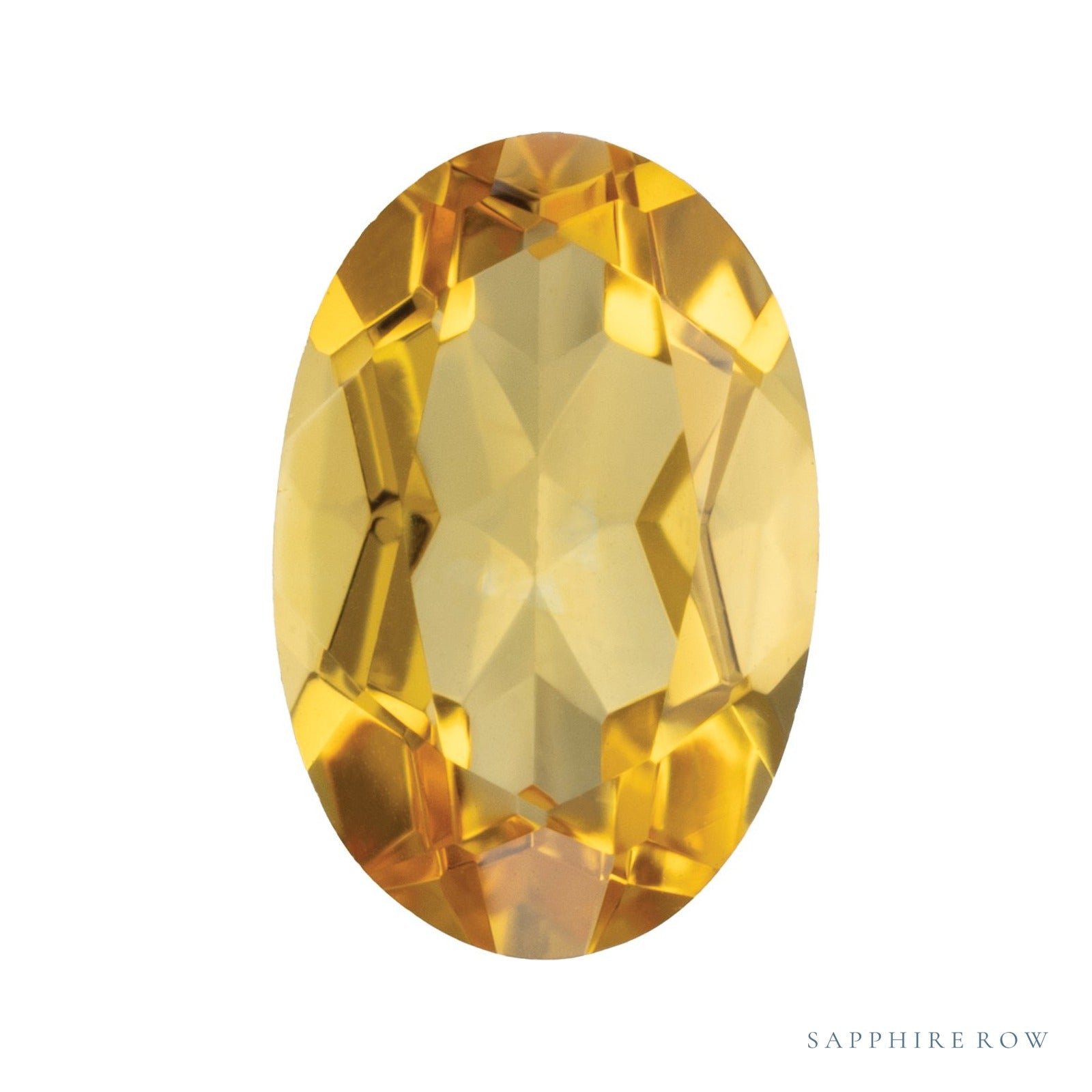 6 x 4 mm Oval Lab-Grown Citrine — Sapphire Row · cut4