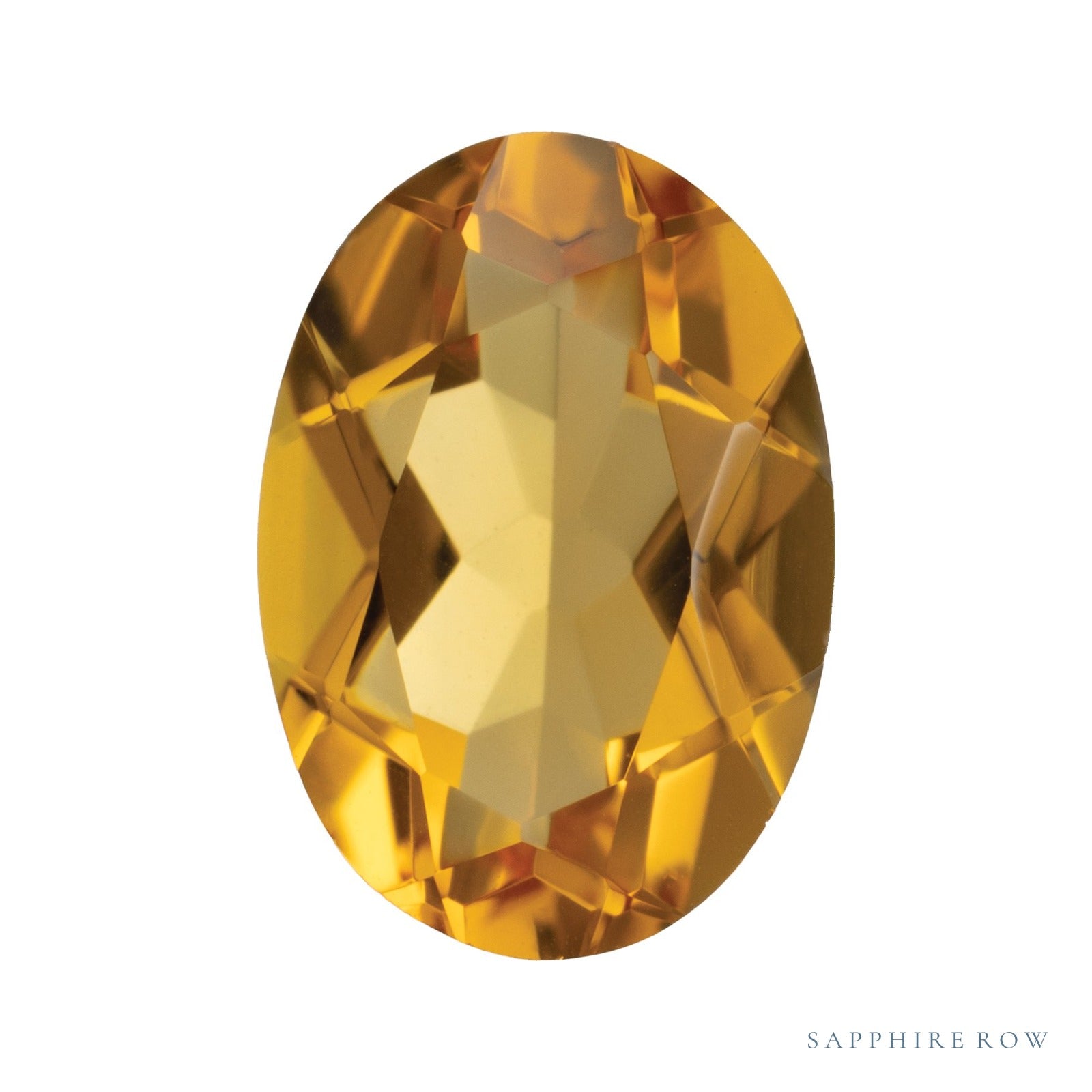 7x5 mm lab-grown orange citrine, oval cut | Sapphire Row · cut4 · cut5