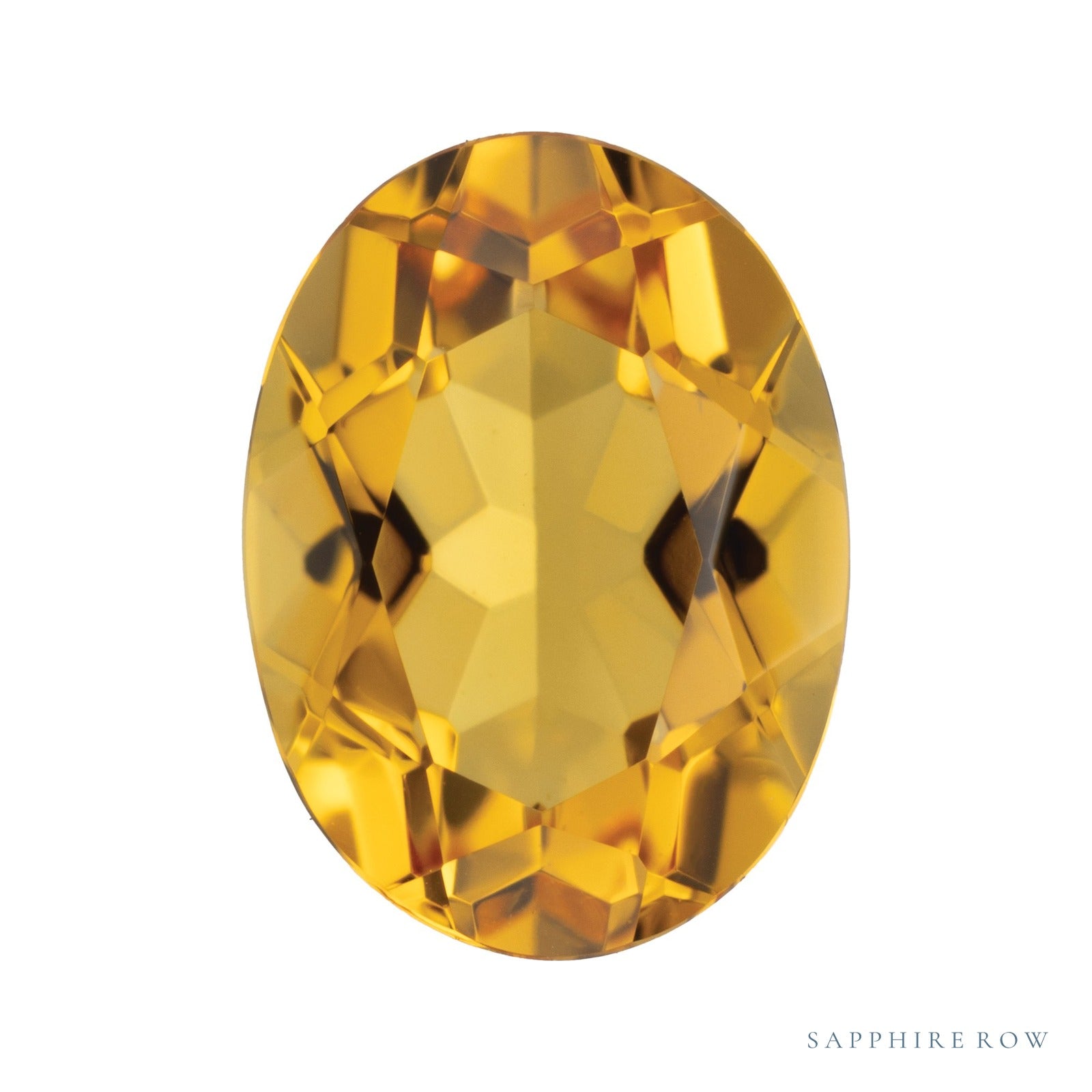 8x6 mm lab-grown orange citrine, oval cut | Sapphire Row · cut4 · cut5