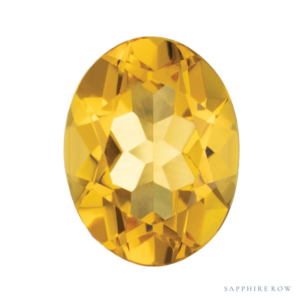 9x7 mm lab-grown orange citrine, oval cut | Sapphire Row · cut4 · cut5