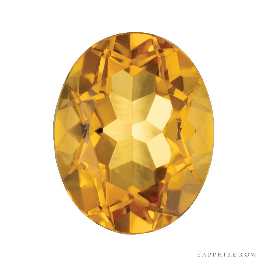 10x8 mm lab-grown orange citrine, oval cut | Sapphire Row · cut4 · cut5