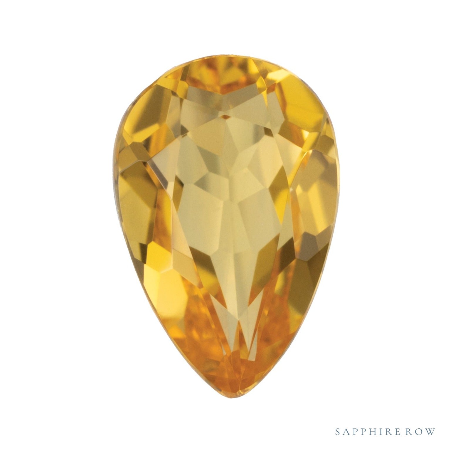 6x4 mm lab-grown orange citrine, pear cut | Sapphire Row · cut4 · cut5