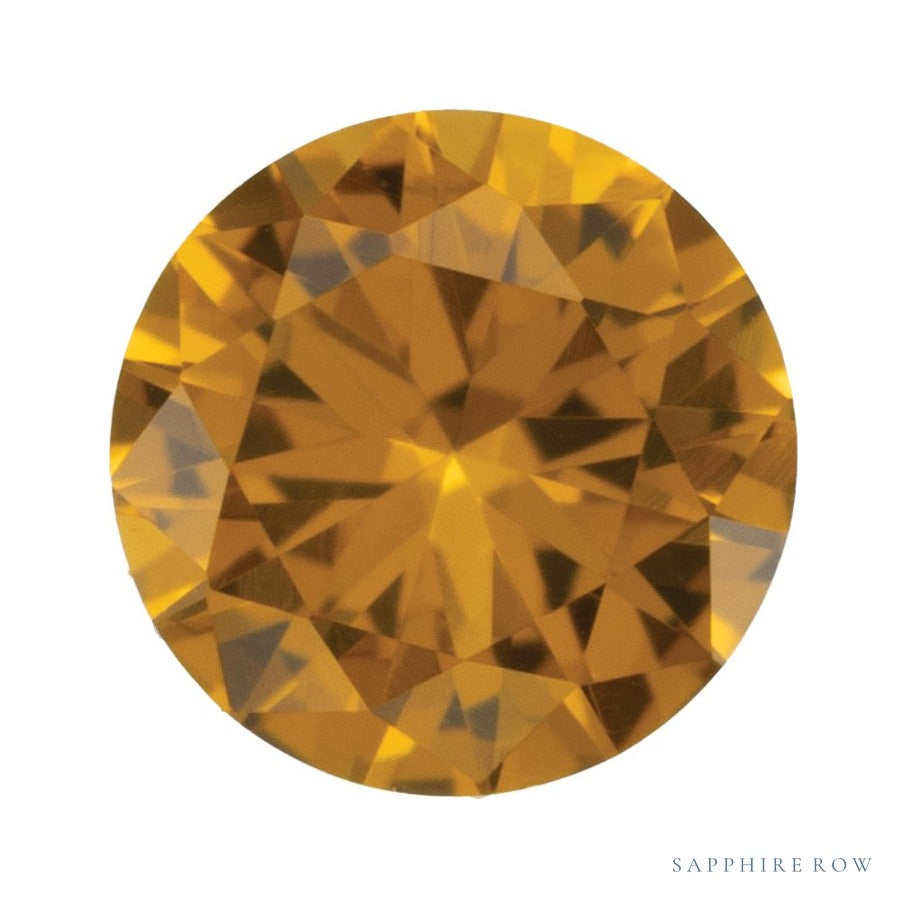 3.5 mm lab-grown orange citrine, round cut | Sapphire Row · cut4 · cut5