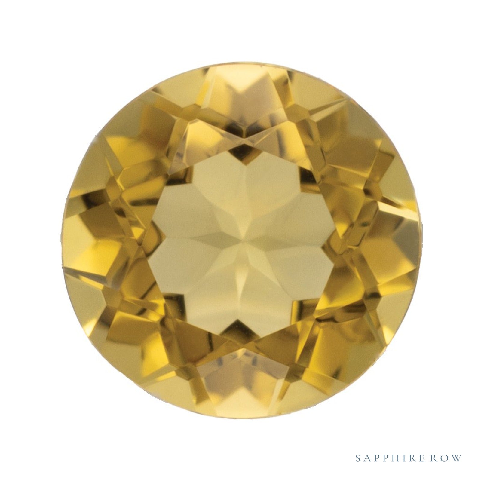 4 mm Round Lab-Grown Citrine — Sapphire Row · cut4