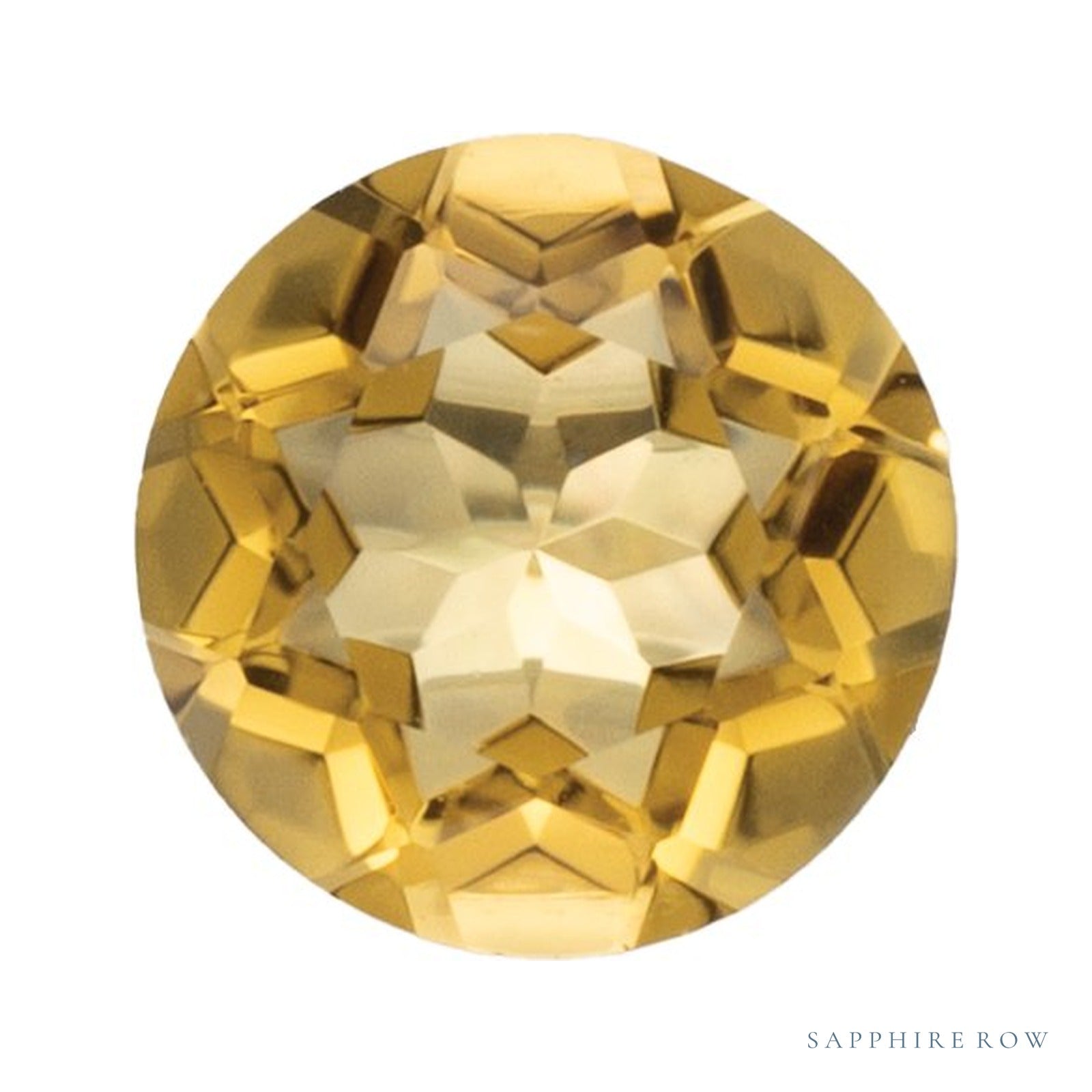 6 mm Round Lab-Grown Citrine — Sapphire Row · cut4