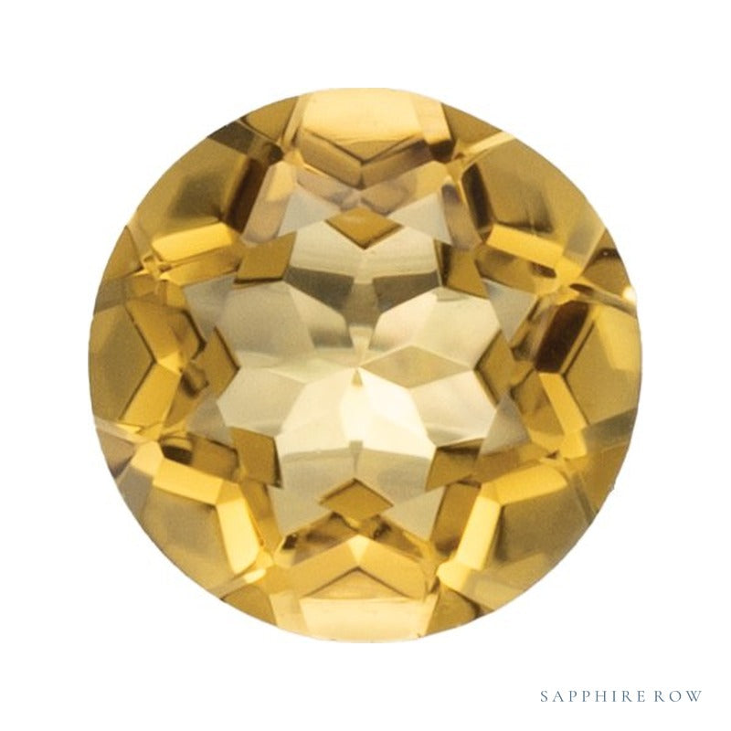 6 mm lab-grown orange citrine, round cut | Sapphire Row · cut4 · cut5