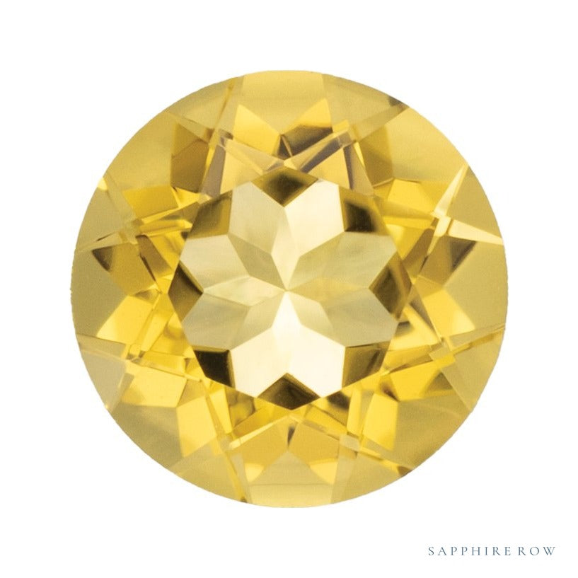 7 mm lab-grown orange citrine, round cut | Sapphire Row · cut4 · cut5