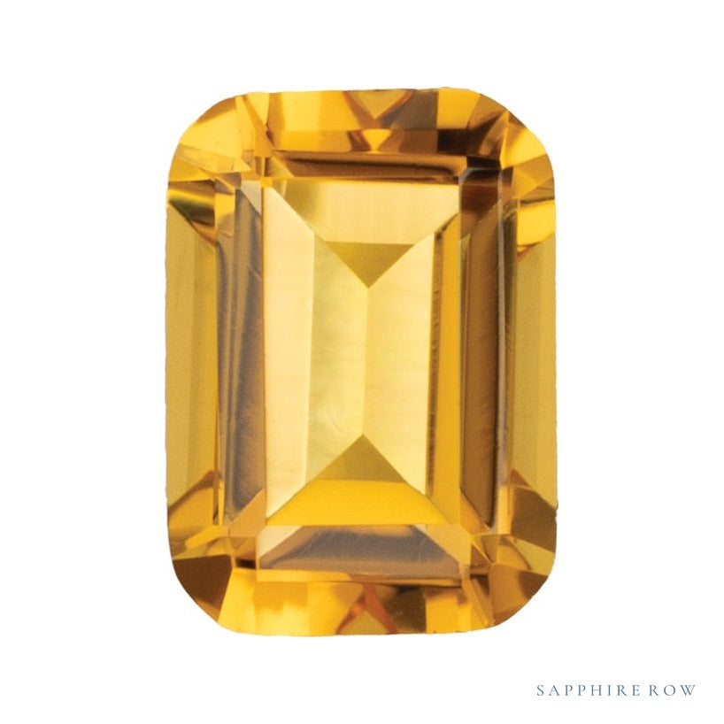 7x5 mm lab-grown orange citrine, emerald cut | Sapphire Row · cut4 · cut5