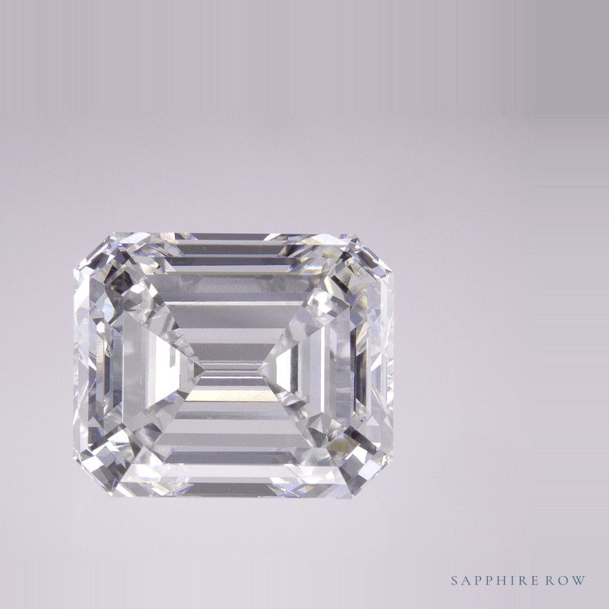 7.83 ct lab-grown diamond, emerald cut | Sapphire Row · cut7