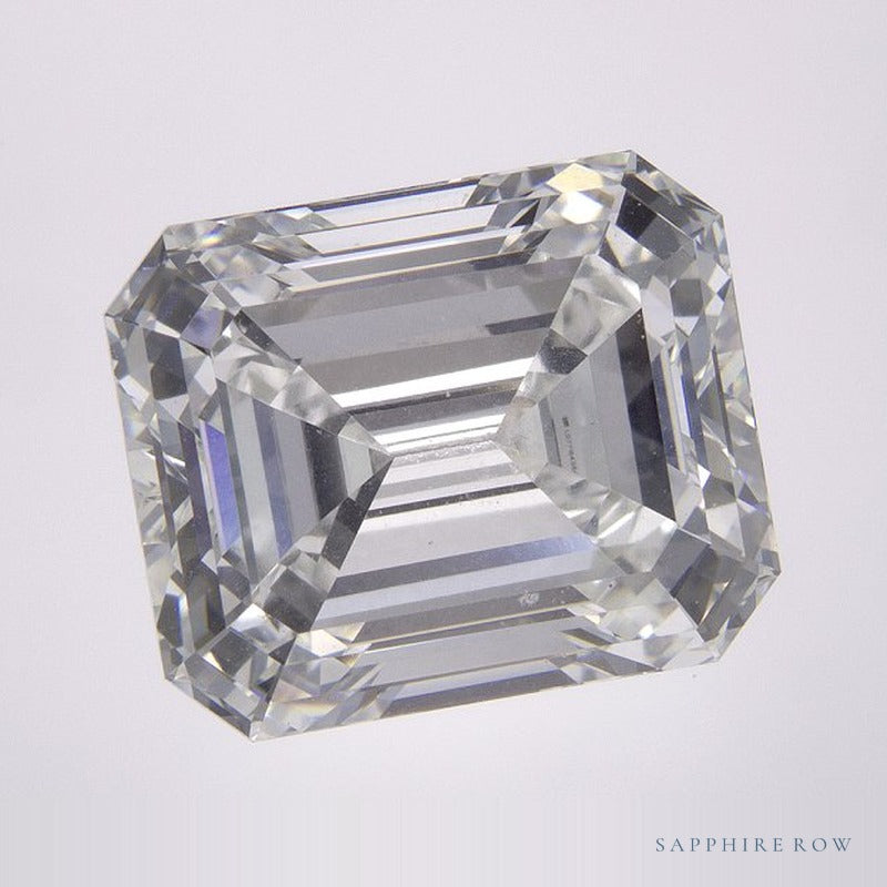 7.81 ct lab-grown diamond, emerald cut | Sapphire Row · cut7
