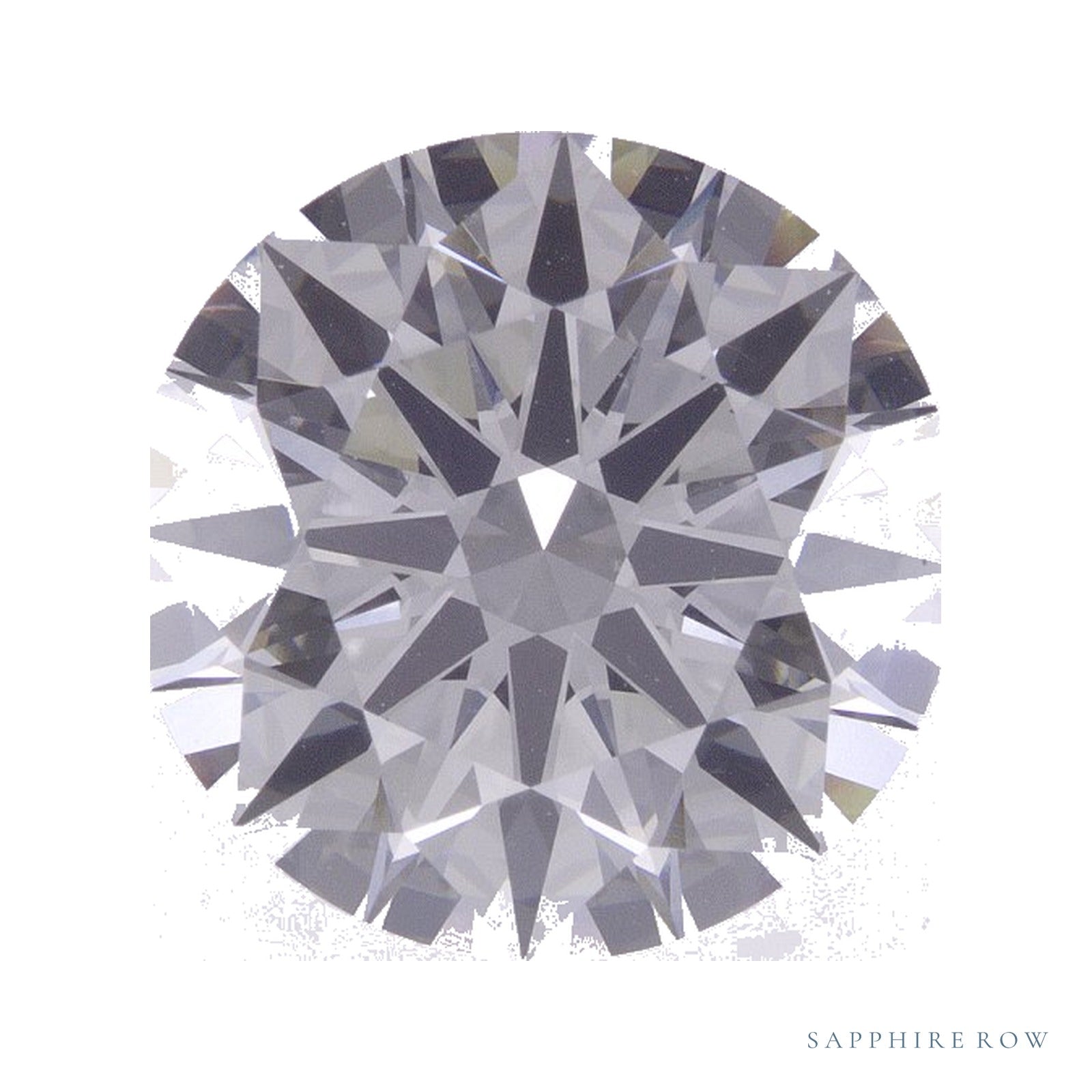 6.75 ct lab-grown diamond, round cut | Sapphire Row · cut4
