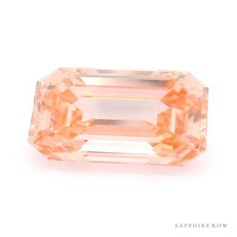 5.76 ct lab-grown fancy vivid pink diamond, emerald cut | Sapphire Row · cut7